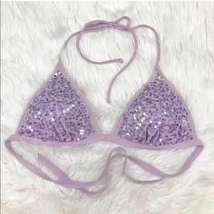 Victoria’s Secret purple SEQUIN bikini top